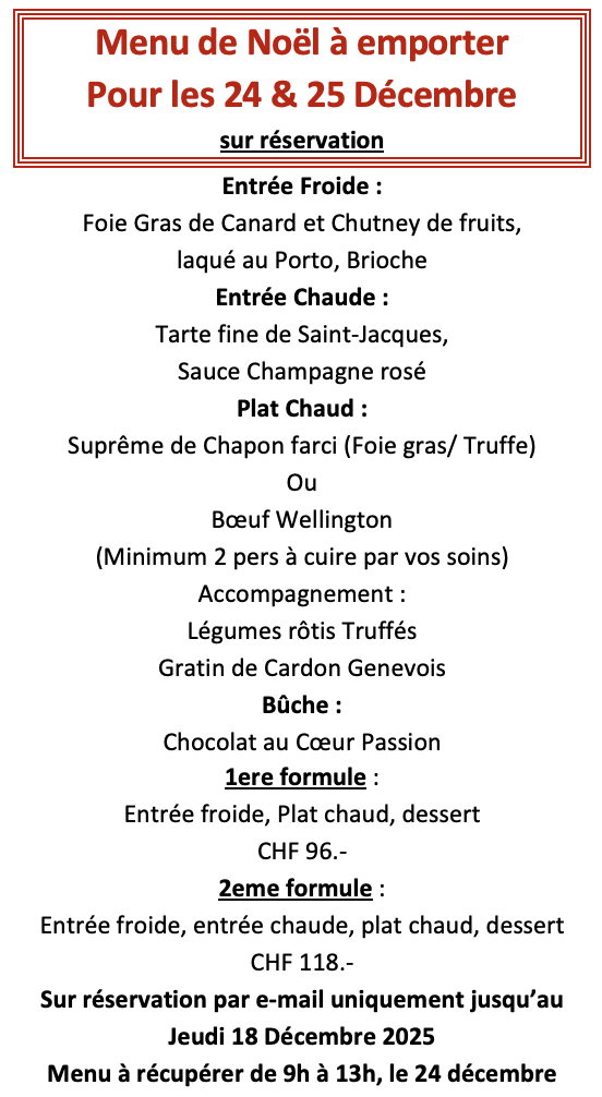 repas noel gastronomique a l'emporter geneve